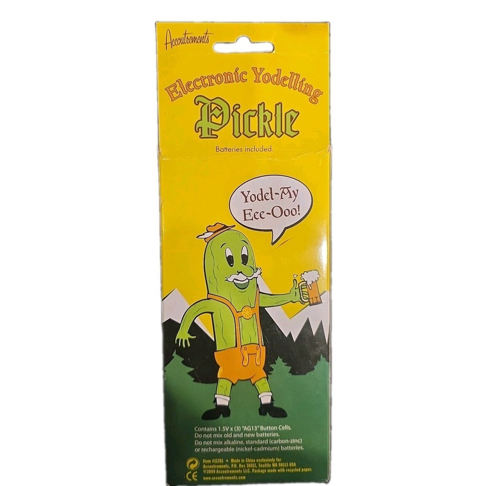 NEW Pickle Gag Gift Yodeling Electronic Yodeling Fun Novelty Archie Toy Musical‎